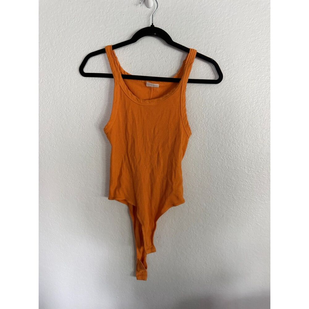 RE/DONE Orange Racerback bodysuit